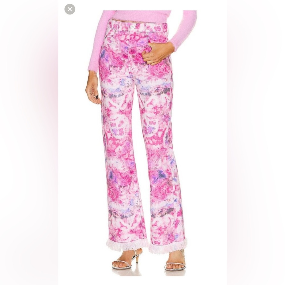 Isabel Marant Pink and Purple Patterned Pants
